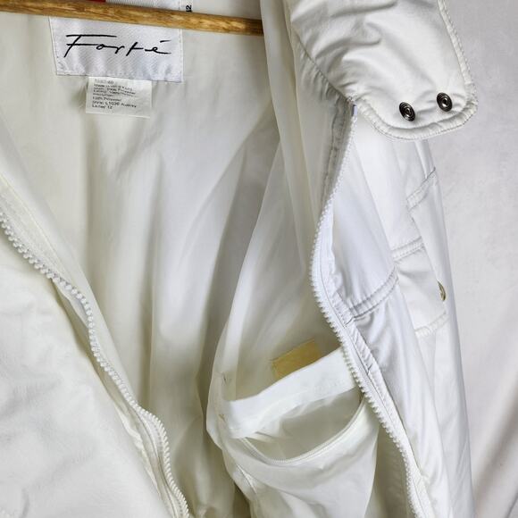 Vintage 80's/90'sWomen's Forte All White One Piece Ski Snowsuit Modern size 8/10 - Picture 10 of 12